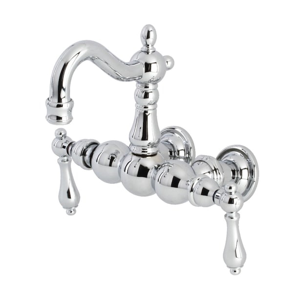 Kingston Brass CA1002T1 3-3/8" Tub Wall Mount Clawfoot Tub Faucet, Polished Chrome CA1002T1 - main
